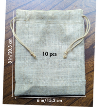 Load image into Gallery viewer, Burlap Gift Bags - Pack of 10