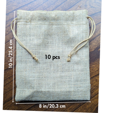 Load image into Gallery viewer, Burlap Gift Bags - Pack of 10