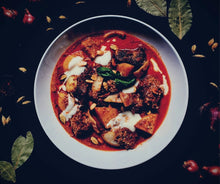 Load image into Gallery viewer, Beef stew made with SpiceFix Kashmiri Chili Powder to give it a brilliant red color