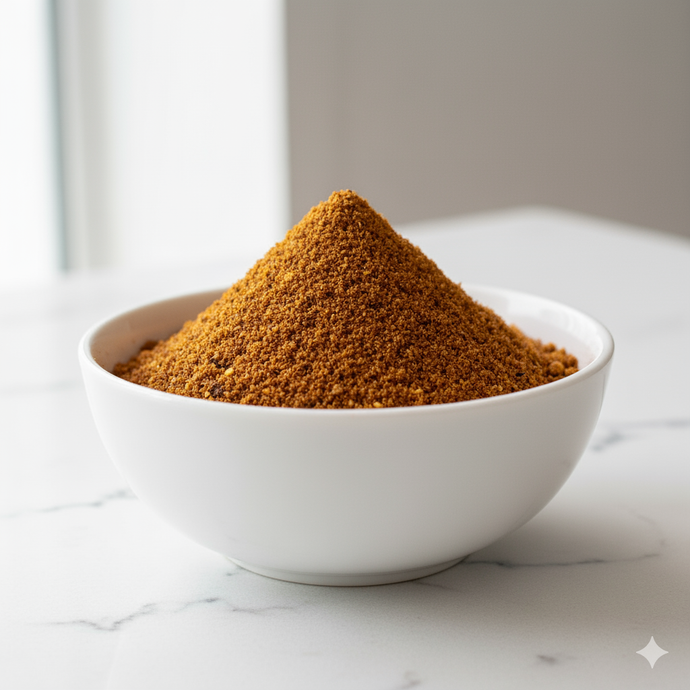 SpiceFix Rasam Powder in a white bowl