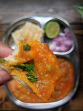 Load image into Gallery viewer, Bite of mouthwatering pav bhaji made using SpiceFix pav bhaji masala 
