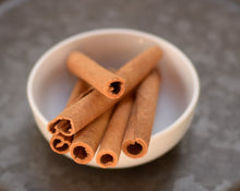 Load image into Gallery viewer, SpiceFix whole round cinnamon sticks in a bowl on display 
